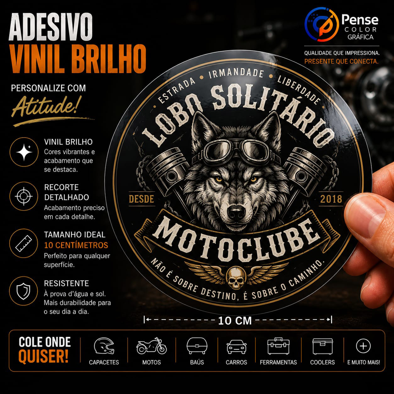 Adesivo vinil para uso externo