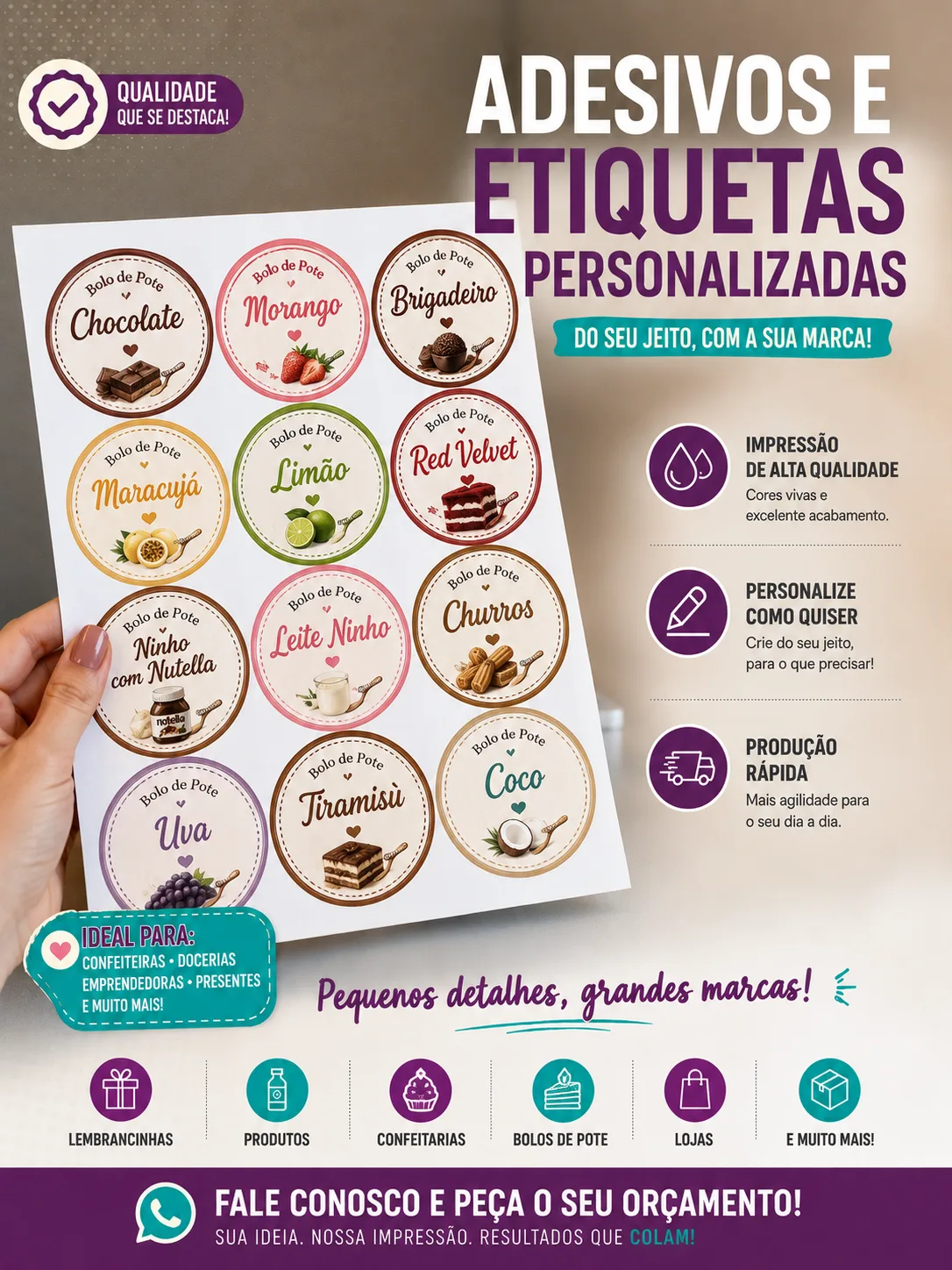 Etiquetas laminadas para embalagens